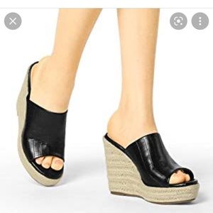 Allegra K unworn espadrilles wedges size 10 black